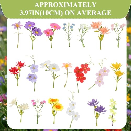 Suncalla 60 Pcs 3.9'' Summer Artificial Wildflower Silk Floating Flowers Floral Backdrop 3D Fake Flower for Craft DIY with Double Sided Tape No Trace for Wedding Arch Home Wall Decor(Classic,Colorful) - color: Colorful, style: Classic