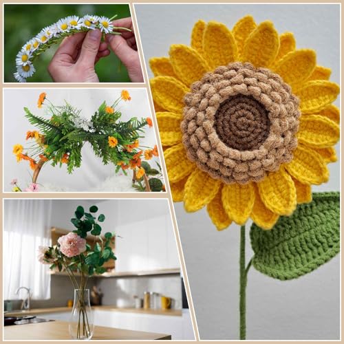 MECCANIXITY 100pcs White Floral Wire Stems Bendable 0.7mm 22 Gauge Florist Wire for Artificial Flower Making Crafts Wreaths Supplies - color: White, size: 0.7mm
