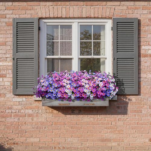 Artificial Flowers for Outdoors Colorful Daisy 20 Bundles Faux Plant Outdoor Spring Summer Decor Realistic Fake Plants Outside for Planters Front Porch Backyard Decor (20 Bundles 4 Colors) - color: 20 Bundles 5 Colors