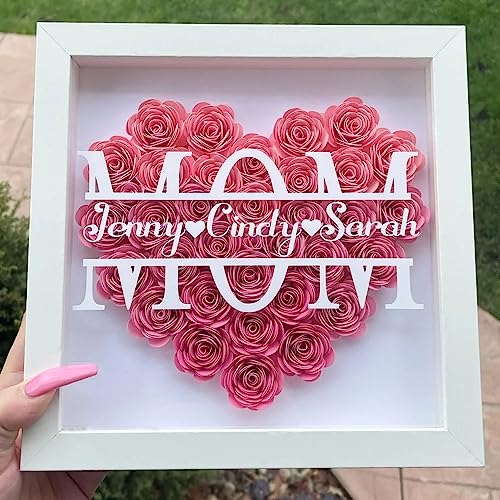 Mverse Pink Forever Rose, 3D Rolled Roses Paper Flowers Decorations for Custom Shadow Box Frame, Mini Artificial Crafts DIY Birthday Gift (18 Pieces, Light Pink) - color: 06- Soft Pink