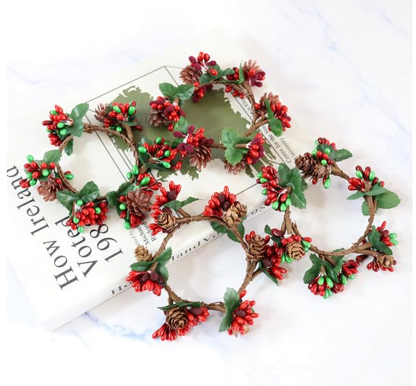 144pcs Artificial Mini Flower Stamen Pistil and Soft Stem,20mm Tiny Berry | Red White Blue mini flower stamens,pistils,Tiny Berry for DIY Make Hair Clips,Cake Top,Candle Rings Wreath Bracelet Flower - color: Red White and Blue