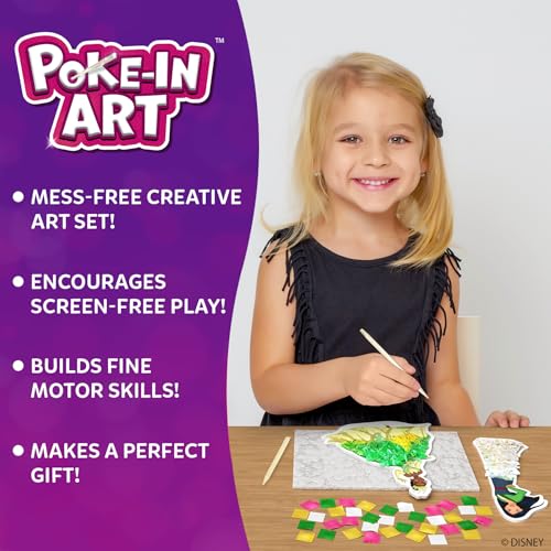 Skillmatics Poke-in Art - Disney Princesses, Mess-Free Fun for Kids, Screen-Free Entertainment, DIY Wood Craft Kits, Creative Activity, Gifts for Girls Ages 4, 5, 6, 7, 8, 9 - style: 3. Disney Princess