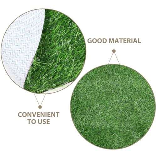 BESPORTBLE Manhole Cover Decoration Lawn Carpet Turf Rug Placemats Fake Grass Table Settings for Dining Table Decor Grass Mat Dining Table Mats Green Plants Plastic Coffee