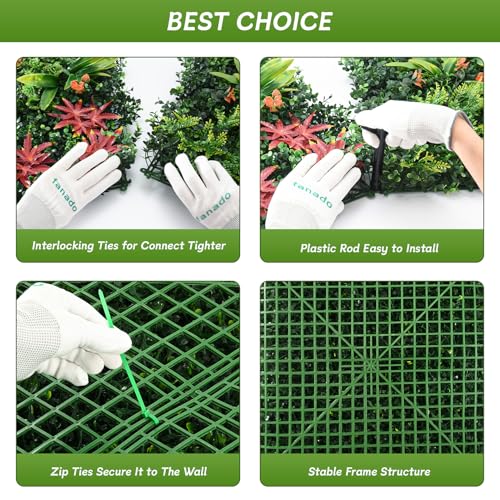 Grass Wall Panels 16 Pack 20"x20", Artificial Hedge Greenery Wall Backdrop, Plant Wall, UV Protected Privacy Fence Screen, Green Wall Decor for Outdoor Indoor Wedding Décor - color: Red Maple, size: 20"x 20" 16pcs