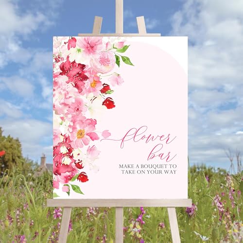 Bouquet Bar Signs, Make A Bouquet Sign, But First Flower Sign, Bridal Shower Flower Station Welcome Sign - 01 - color: Flower #3