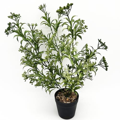 Artificial Plant Fake Boston Fern Stems, Faux Persian Flowers Stem Realistic Plants Plastic Greenery Bushes Ferns Shrubs for Home Decor Indoor Outdoor Garden Wedding Bouquet DIY Decoration - 5 Pack - color: Boston Fern Stem - 5 Pcs