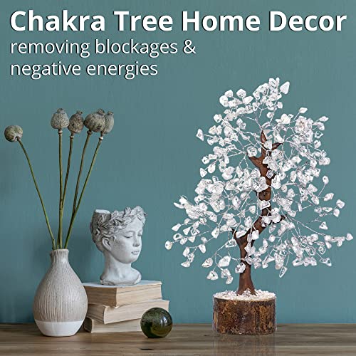 ANAYA AGATE Clear Quartz Crystal Trees for Home Decor, Office Desk Decor, Chakra Healing Crystals & Stone for Positive Energy, Money, Good Luck, Tree of Life Spiritual for Women & Mom - color: Clear Quartz