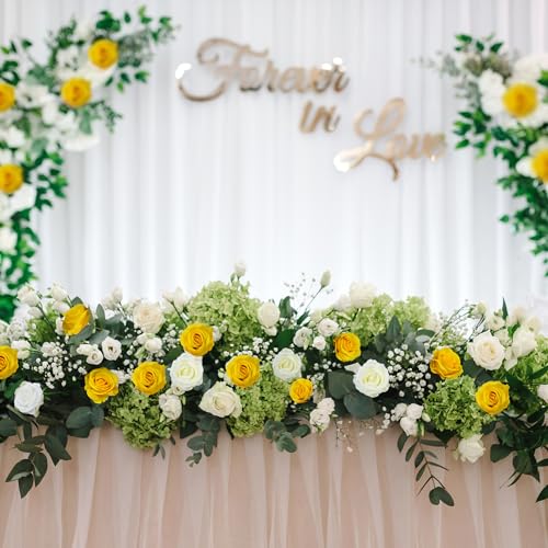 10 Pcs Yellow Rose Artificial Flower, Faux Silk Flowers With Long Stems, Fake Roses Bulk Bouquet for Decoration Valentine's Day Centerpieces Proposal Bridal Bouquets Shower Party Home Floral Decor - color: Yellow