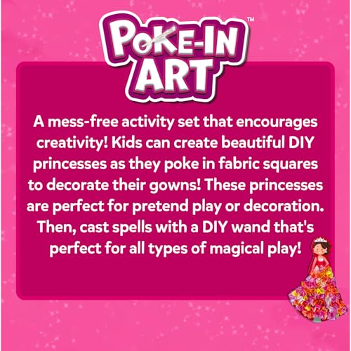 Skillmatics Poke-in Art - Magical Princesses, Mess-Free Fun for Kids, DIY Wood Craft Kits, Creative Activity, Gifts for Girls & Boys Ages 4, 5, 6, 7, 8, 9 - style: 1. Magical Princesses