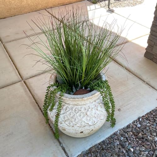 Artificial Plants Fake Grass Long Leaves Shrubs Faux Wheat Greenery Plastic Stem for Indoor Wedding Bouquet Decor Home Garden Christmas Party Centerpieces Hotel Hall Decoration - Tail End Red 16 Pack - color: Grass - Tail End Red - 16 Bundles