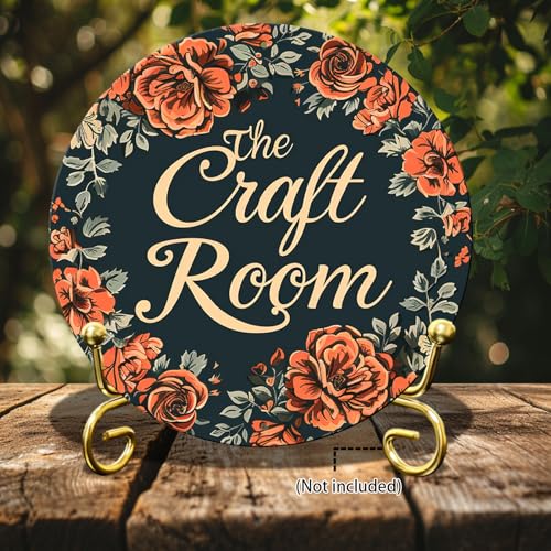 Vintage Metal Sign - The Craft Room Wall Art, Rustic Wreath Wall Decor for Home Sewing Room Art, 12 inch - color: Thanksgiving 13, size: 12 inches