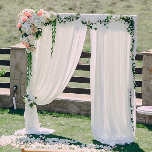5.2 * 6.56 FT Metal Backdrop Frame Stand, Wedding Decor Flower Arbor Stand, Balloon Arch Backdrop, Golden - size: Single Arched