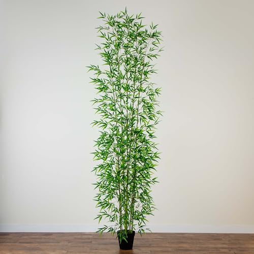 Nearly Natural 12ft. Artificial Green Bamboo Tree - size: 12ft
