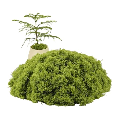 Green Moss Crafts, Artificial Grass Forest Potted Plants, DIY Craft Decoration for Wedding Christmas Party Decoration, Garden Flower Pots Home Decoration Indoor Planting (5.29 Ounces) - color: green, size: 150g