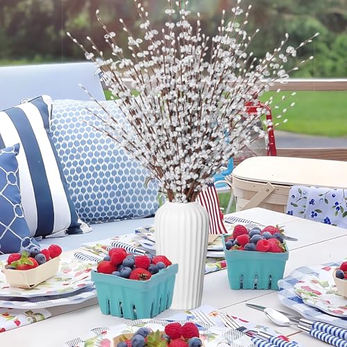 Wootkey 5pcs 29.5" Faux Jasmine Artificial Flowers Tall White Floral Branches Stem for Home Wedding Vase Filler Party DIY Decoration - color: White, size: 5pcs-29.5''