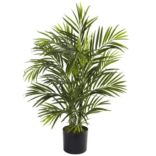 Nearly Natural 2.5ft Artificial Areca Palm Tree, UV Resistant (Indoor/Outdoor)
