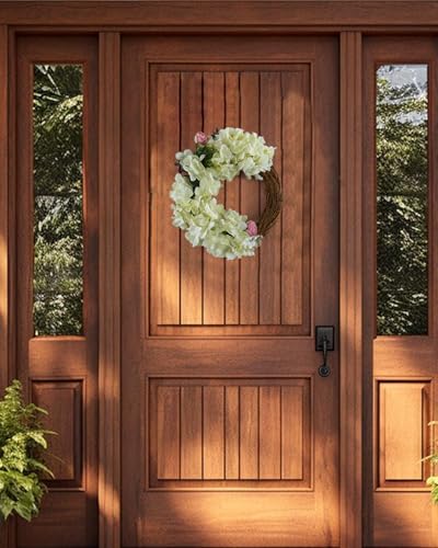 DuHouse 8.7" Silk Hydrangea Flower Heads with Stems Fake Hydrangeas Flowers for DIY Wedding Centerpiece Home Decor,Pack of 6(Cream) - color: Cream