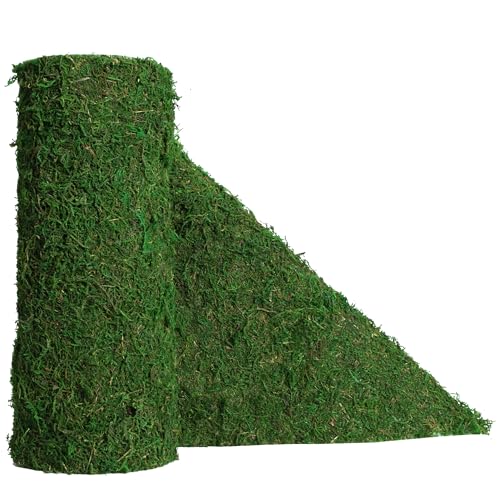 USMOLA Moss Roll, Dried Moss for Crafts, Moss Table Runner for Fairy Gardens, Wedding Woodland Decor, Preserved Moss Mat for Table Decoration (12" W x 60" L) - color: 12" W X 60" L