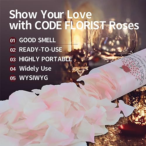 CODE FLORIST 1100 PCS Silk Rose Petals for Valentine's Day,Fake Rose Petals for Romantic Night,Wedding,Proposal Anniversary Flower Decorations(Separated,Scented,Champagne Pink) - color: Champagne Pink, size: Separated 1100 pcs