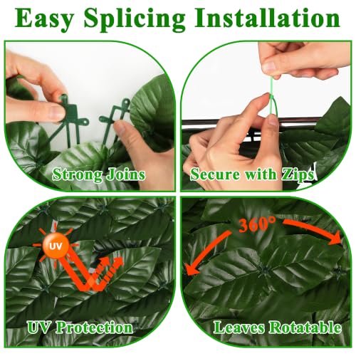 iCover Artificial Ivy Privacy Screen for Fence, 39x157in Strengthened Joint Prevent Leaves Falling Off, Faux Hedge Panels Greenery Vines, Decorative Fences for Outdoor, Garden - color: Green Vines, size: 39*157in