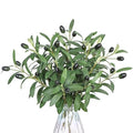 Betylifoy 12 Pack Artificial Olive Branches Faux Olives Plants Greenery Stems with Fruits 11.8" Fake Olive Tree Branches Leaves for Vase Bouquets Wedding Home Greenery Decor