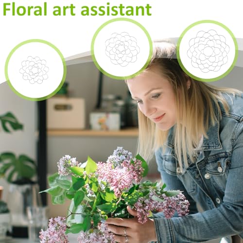 3PCS Flower Arrangement Holder, Flower Frogs for Arrangements Vase Floral Grid Stainless Steel Reusable Florist Supplies Easy Arranger Organizer for Vase Bouquets Fixation Plant Flowers Inserts