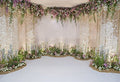 AOFOTO 6x4ft Wedding Backdrop Romance Archway Bridal Shower Flowers Wall Curtain Cradle Ceremony Banner Background for Photography Vinyl Anniversary Birthday Party Decoration Photoshoot Studio Props - size: 6x4ft