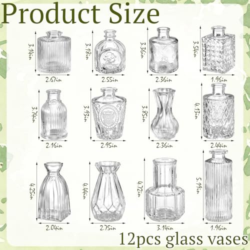 36 Pcs Artificial Flowers Table Centerpiece with Vases Colorful Wildflower Centerpieces Silk Flower Arrangement for Wedding Baby Shower Table Centerpieces Party(Fresh Color,Clear) - style: Fresh Color
