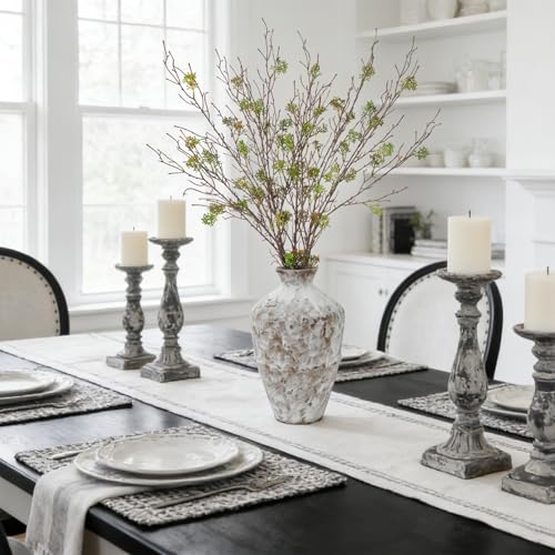 dallisten Tall 6PCS Artificial Willow Branches for Vase, 32'' Bendable Faux Eucalyptus Stems with Green Fruits for Home Decor, Fake Branches for DIY Crafts Wedding Farmhouse Garden Office Room Decor - color: Eucalyptus Green