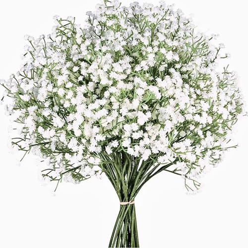 LYLYFAN Babys Breath Artificial Flowers,6 Pcs Gypsophila Faux Flowers for Wedding Party Home Garden Decoration - color: White, size: 6pcs