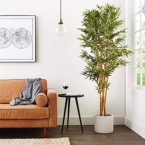 Nearly Natural 6ft. Curved Bamboo Silk Tree - size: 6ft