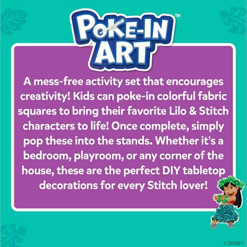Skillmatics Poke-in Art - Lilo & Stitch Characters, Mess-Free Fun for Kids, DIY Wood Craft Kits, Creative Activity, Gifts for Girls & Boys Ages 4, 5, 6, 7, 8, 9 - style: 5. Disney's Lilo & Stitch