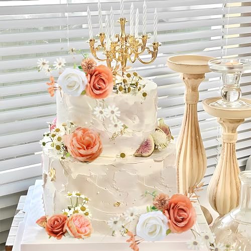 Garisey Artificial Flowers Combo for DIY Wedding Bouquets Combo Centerpieces Arrangements Party Bridal Baby Shower Home Decorations-Nude Color - color: Nude Color