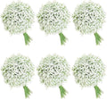 120 Pcs Artificial Flowers,Babys Breath Artificial Flowers,Fake White Babys Breath Flowers Artificial Bulk, Real Touch Flowers for Wedding Party Home Garden Decoration (120PC)