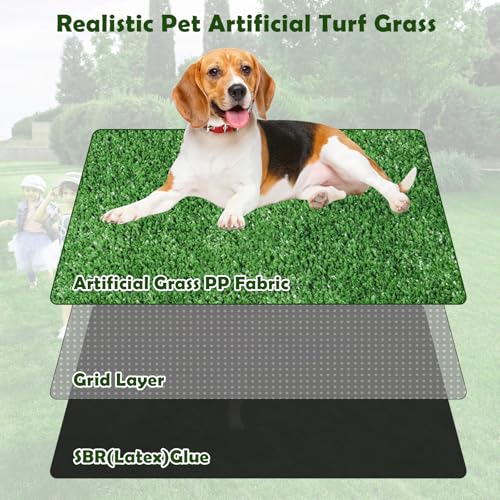 Heyroll Artificial Grass 3X8ft, 0.4" Height Fake Grass Turf Mat, Patio Balcony Lawn, Astro Turf Rug Dogs Pet, Indoor Outdoor Garden Synthetic Grass Carpet, Rubber Backed, Drainage Holes,Customized - size: 3ft X 8ft