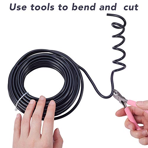 BENECREAT 32 Feet 4 Gauge Aluminum Wire Bendable Metal Sculpting Wire for Bonsai Trees, Floral, Skeleton Making, Home Decors and Other Arts Crafts Making - Black - color: Black (4 Gauge, 32 Feet), size: 4 Gauge