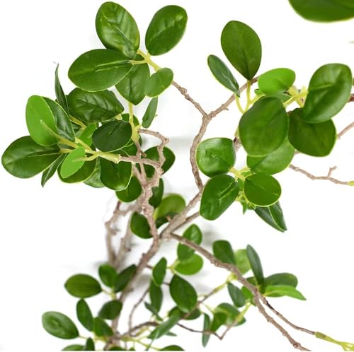 6pcs Artificial Branches Plants Greenery Stems Faux Branches for Vase Plant Artificial Eucalytus Branches Fake Ficus Twig (45"/Each Branch) (6, Green)