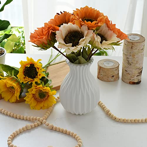 Fake Sunflower, Artificial Flowers Colorful Bouquet for Home Decoration/Wedding Decor 6 Stems