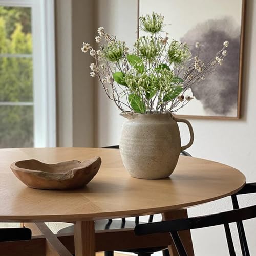 Hollyone 33" Green Artificial Mums Flowers Chrysanthemum Flowers 2Pcs Spider Mum Flower Arrangement Faux Pincushion Flower Faux Flowers with 3 Heads Long Stem for Centerpiece Bouquet Home Decor - color: Green