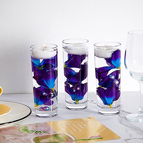 Waydress 16 Pieces 27 Inches Artificial Orchid Flowers Faux Orchids Silk Flowers for Wedding Dinning Home Restaurant Decoration Bridal Bouquet Corsage Boutonniere Wreath Decor (Blue-Purple) - color: Blue-purple