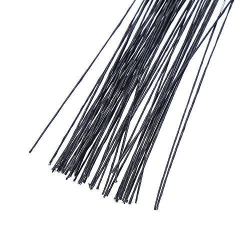 Decora 26 Gauge Black Floral Wire 16 inch,50/Package - color: Black