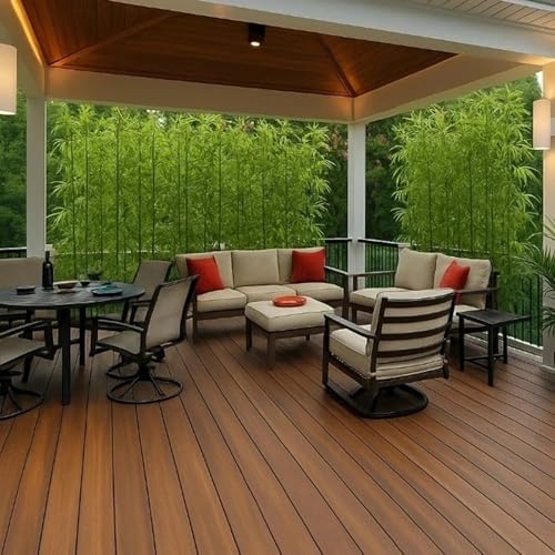 6ft (20 Pack) Fake Bamboo, Outdoor Artificial Bamboo Plants, Designed for Patio and Deck Privacy,Also Can Be Used for Screen Dividers and Backyard Decoration - size: 6ft