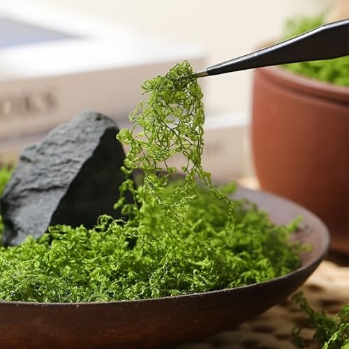 100g Light Color Artificial Green Moss Lawn Plant Landscape - color: Blue2