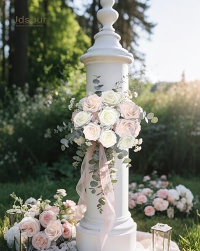 50pcs Artificial Flower，Real Touch Foam Roses w/Stem DIY for Wedding Bouquet Centerpieces Party Shower Home Decor-Ivory Cream - color: Ivory Cream