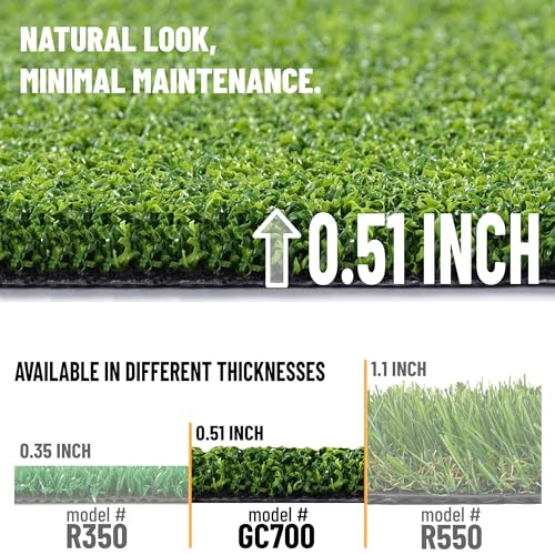 Ottomanson Artificial Turf Golf Hitting Mat 3' x 6' Indoor/Outdoor Waterproof Synthetic Fake Grass for Putting Practice Baseball Football Sports Gym Backyard, Custom Size 2' up to 30' (Pack of 2) - size: 3' x 6' (Pack of 2)