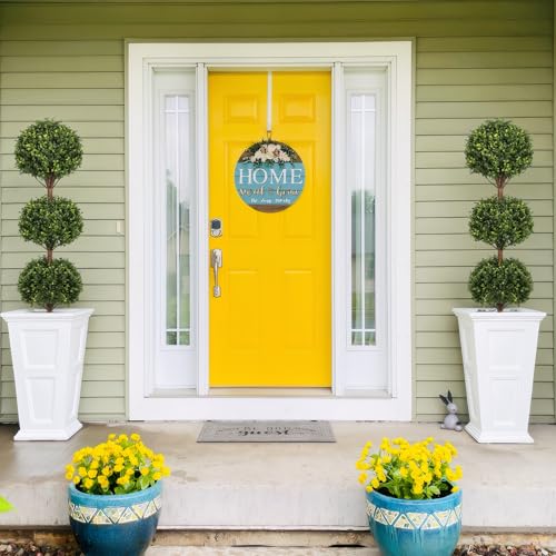 THE BLOOM TIMES 55" Artificial Boxwood Triple Ball Topiary Trees, UV Resistant Large Tall Fake Potted Plants for Outdoor Planter, Realistic Faux Bushes Shrubs for Front Porch Outside Decor Set of 2 - color: Boxwood-dark Green, size: 55 inch