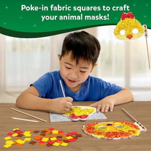 Skillmatics Poke-in Art - Animal Masks, Mess-Free Fun for Kids, DIY Wood Craft Kits, Creative Activity, Gifts for Girls & Boys Ages 4, 5, 6, 7, 8, 9 - style: 9. Animal Masks