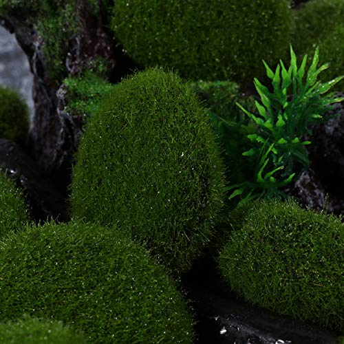 20Pcs Floral Arrangements Fake Moss Rocks Landscape Decorative Green Globes Bulk Decor Fake Arrangements Balls vase Fairy