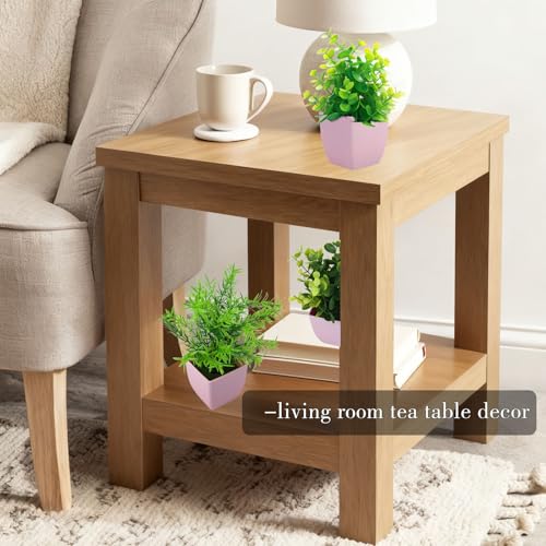 GREENTIME 4 Pack Fake Plants in Pink Pot Mini Artificial Eucalyptus Potted Plant Small Faux Grass Greenery Potted for Indoor Home Office Farmhouse Bathroom Table Decoration - color: Pink-4