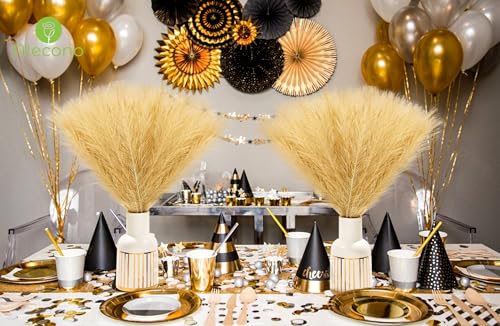 Alecono 𝟯𝟬𝙋𝙘𝙨 Pampas Grass 17in, Gold Decor for Home Decoration, Faux Pampas Grass Decor for Wedding Centerpieces Birthday Party - color: Golden, size: 30pcs